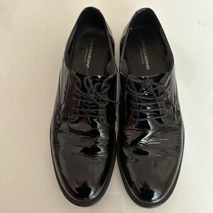 Vagabond Shoemakers black patent leather women’s derbys/oxfords, size 38 (7.5-8)